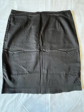 Hayley Matthews Black Pencil Skirt Womens Size 14 Career Office Stretch Knee Len